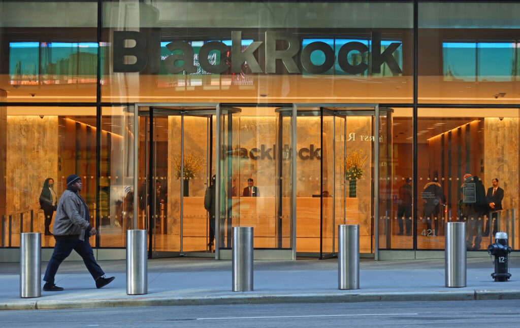 The headquarters for BlackRock in New York City. Credit: Gary Hershorn/Getty Images