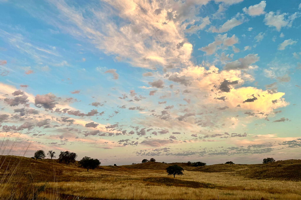 Esta imagem de 7 de agosto mostra nuvens sobre o rancho de San Rafael, perto da fronteira internacional no sul do Arizona, lar de uma vasta biodiversidade da fauna que será cortada do México por um muro de fronteira que o governo Trump pretende começar a construir no final deste mês. Crédito: Ross Humphreys