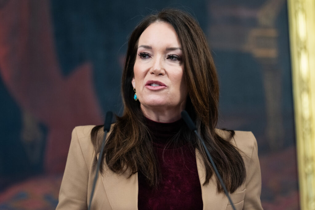 Agriculture Secretary Brooke Rollins, who spoke at AFPI’s inaugural Global Energy Summit last month, helped establish the organization in the wake of Trump’s 2020 election defeat. Credit: Tom Williams/CQ-Roll Call, Inc via Getty Images