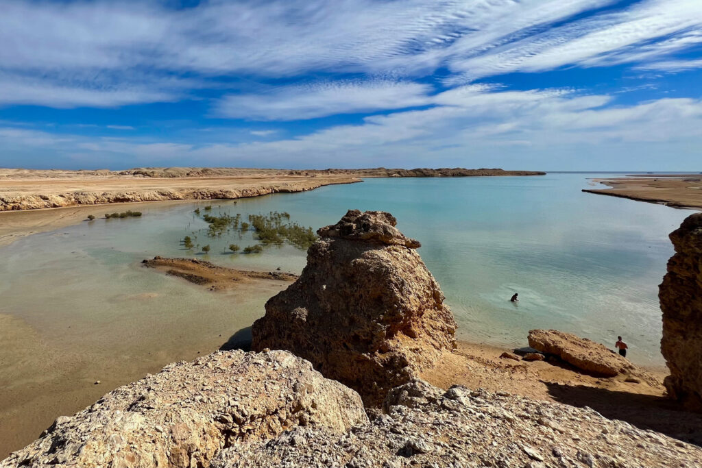 Rare desert wetlands at the southern tip of the Sinai Peninsula could be wiped by global warming before the end of the century, a new report on climate change in the Arab region warns. Credit: Bob Berwyn/Inside Climate News