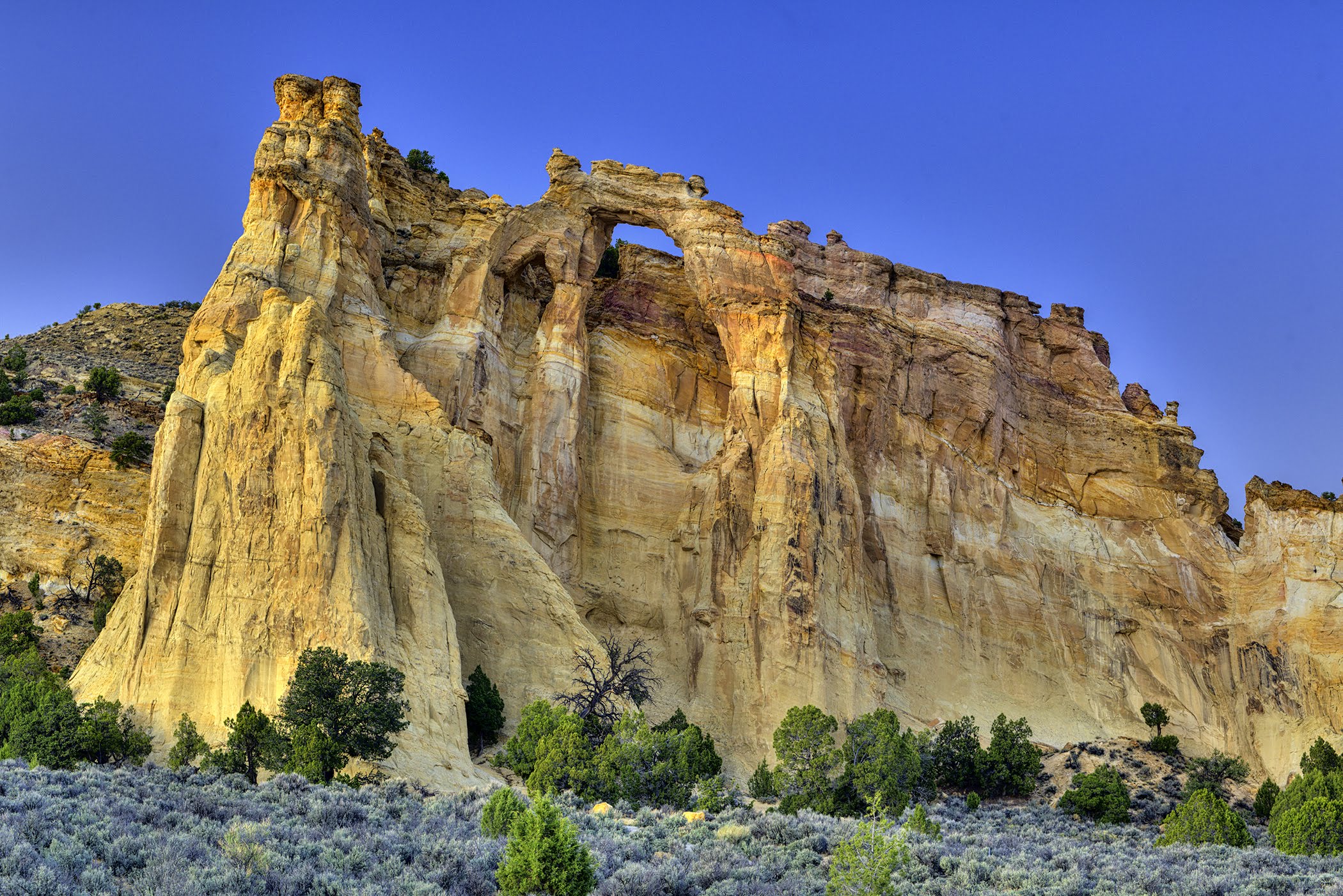 Grosvenor Arch in Grand Staircase-Escalante National Monument. Credit: (c) Tim Peterson