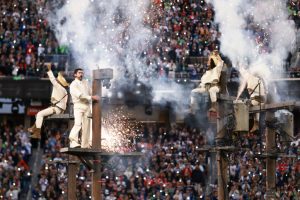 Bad Bunny performs during halftime of Super Bowl LX at Levi’s Stadium on Feb. 8 in Santa Clara, Calif. Credit: Kathryn Riley/Getty Images