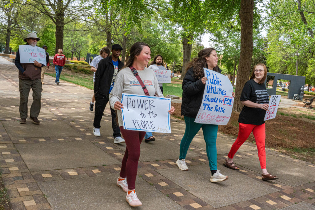 Protestors march from Birmingham