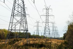 Power lines run through rural Prince George’s County in Maryland. Credit: Tom Williams/CQ-Roll Call via Getty Images