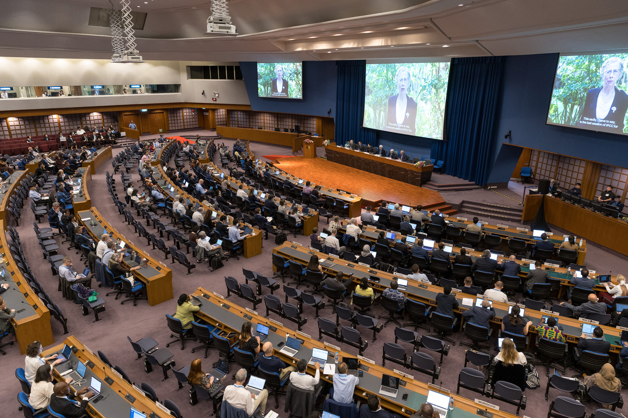 A abertura da reunião do IPCC na semana passada em Bangkok. Crédito: IPCC