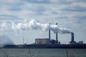 Emissions spew from a large stack at the coal fired Brandon Shores Power Plant, on March 9, 2018 in Baltimore, Maryland. Credit: Mark Wilson via Getty Images