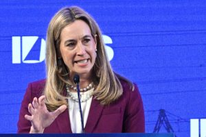 New Jersey Gov. Mikie Sherrill speaks during a Center for American Progress conference on May 19 in Washington, D.C. Credit: Jim Watson/AFP via Getty Images