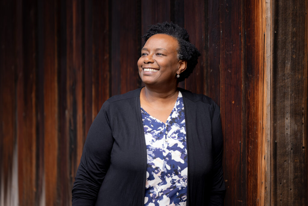 Botanist Beronda Montgomery is the author of “When Trees Testify: Science, Wisdom, History, and America’s Black Botanical Legacy.” Credit: Melissa Blackall/Radcliffe Institute