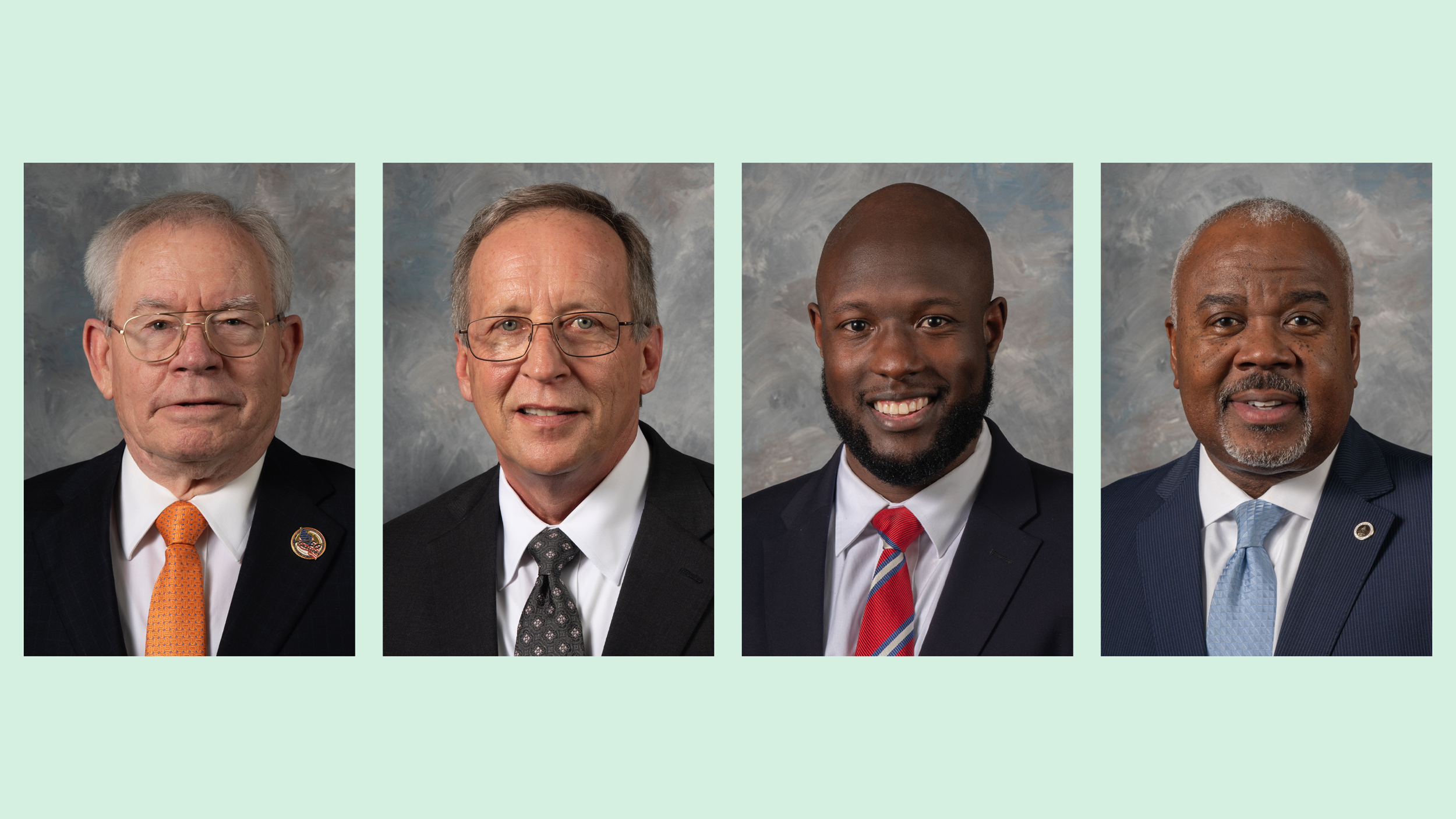 Gov. Kay Ivey announced the appointments of four new Alabama Public Service Commissioners (from left): Ron Burgess, Fred Johnson, Demarcus Joiner and Quinton Ross. Credit: Alabama Governor