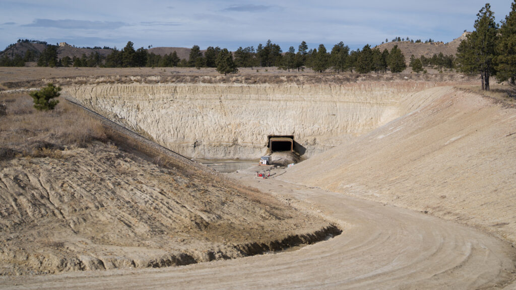 An emergency exit for Signal Peak Energy’s longwall coal mine in Musselshell County, Montana. Credit: Jake Bolster/Inside Climate News