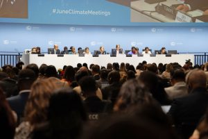 Delegates from around the world attend the opening plenary of the latest round of climate negotiations on June 8 in Bonn, Germany. Credit: Lara Murillo/UNFCCC