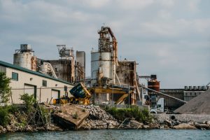 A view of factories, sorting facilities and recycling plants along the Calumet River in Chicago’s Southeast Side. Credit: Jamie Kelter Davis/The Washington Post via Getty Images