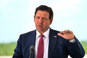 Florida Gov. Ron DeSantis speaks during a press conference on June 25. Credit: Chandan Khanna/AFP via Getty Images
