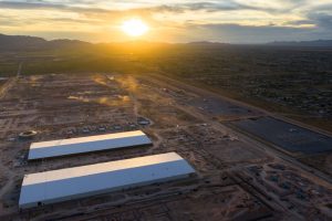 The construction site of a Meta data center in El Paso, Texas, on Aug. 13. Credit: Brandon Bell/Getty Images