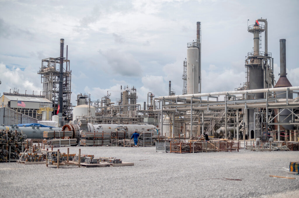 The CF Industries fertilizer complex in Donaldsonville, La. Credit: Emily Kask/The Washington Post via Getty Images