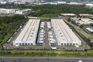 An Amazon Web data center sits among a cluster of data centers in Sterling, Va., on Aug. 26. Credit: Anna Moneymaker/Getty Images