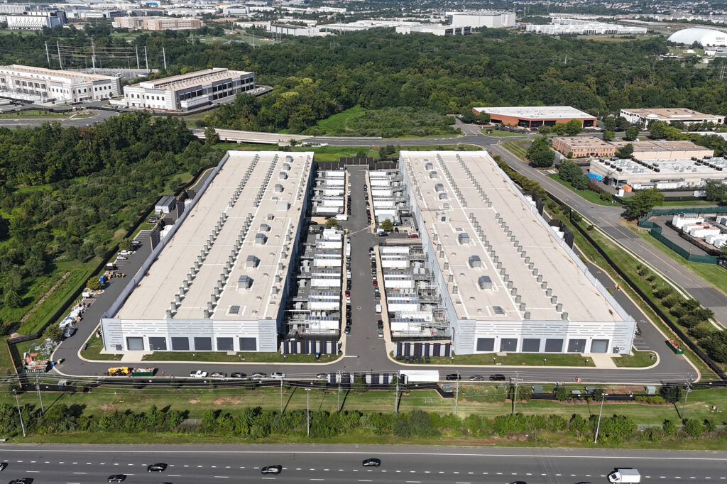 An Amazon Web data center sits among a cluster of data centers in Sterling, Va., on Aug. 26. Credit: Anna Moneymaker/Getty Images