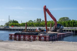 The construction site of the Everglades Agricultural Area reservoir south of Lake Okeechobee. Credit: South Florida Water Management District
