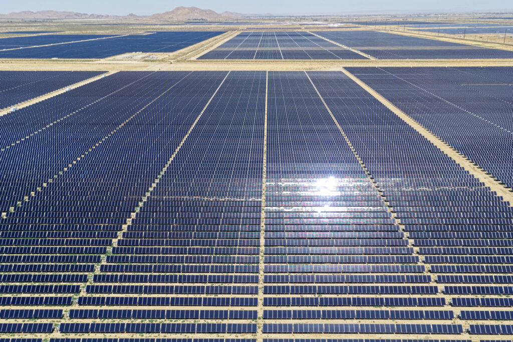A solar farm is seen on June 17 near Rosamond, Calif. Credit: Mario Tama/Getty Images