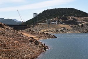 Construction at Denver Water’s Gross Reservoir expansion is seen on April 9, 2025, in Boulder County, Colorado. Credit: RJ Sangosti/MediaNews Group/The Denver Post via Getty Images