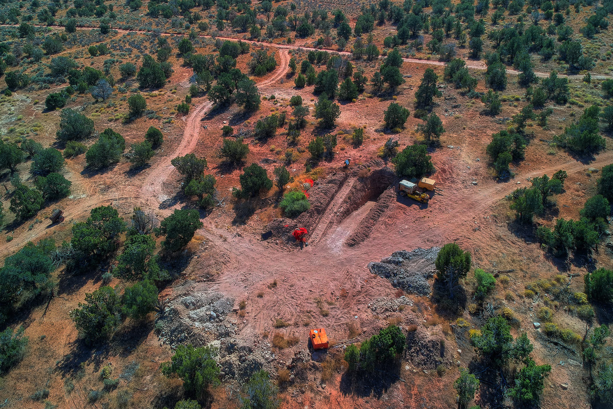 O local de uma reivindicação de mineração em um terreno que foi despojado do Monumento Nacional Bears Ears. Crédito: Tim Peterson