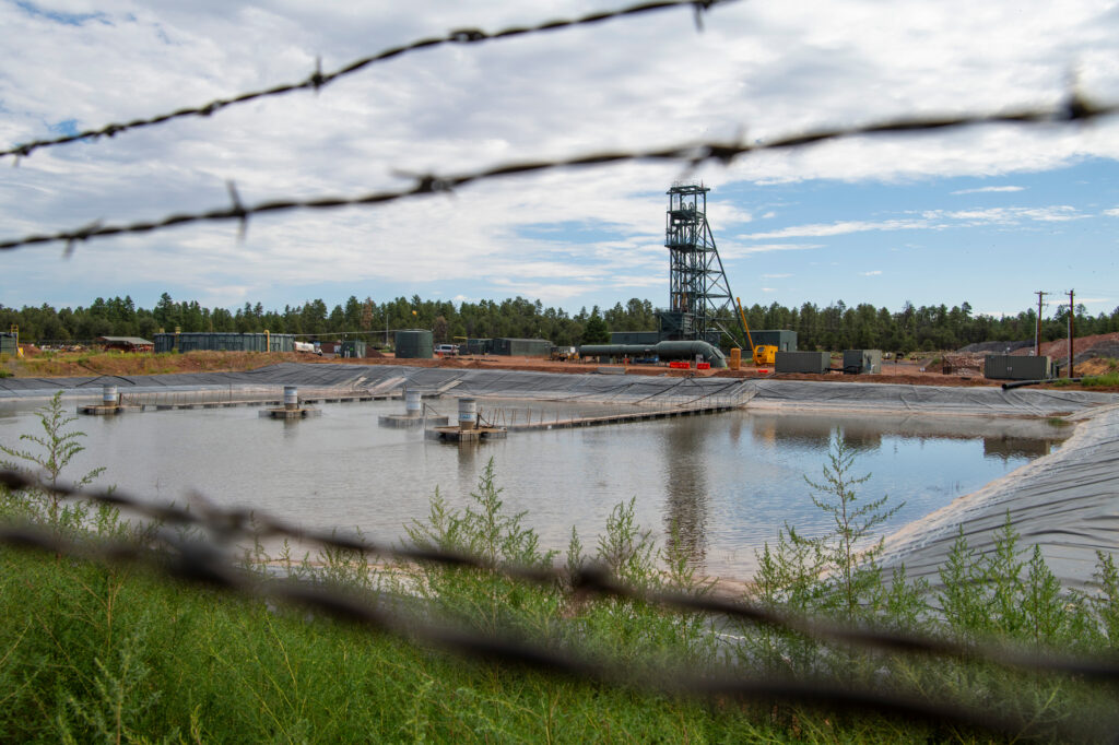 The evaporation pond at the Pinyon Plain Mine in Arizona. Credit: Blake McCord