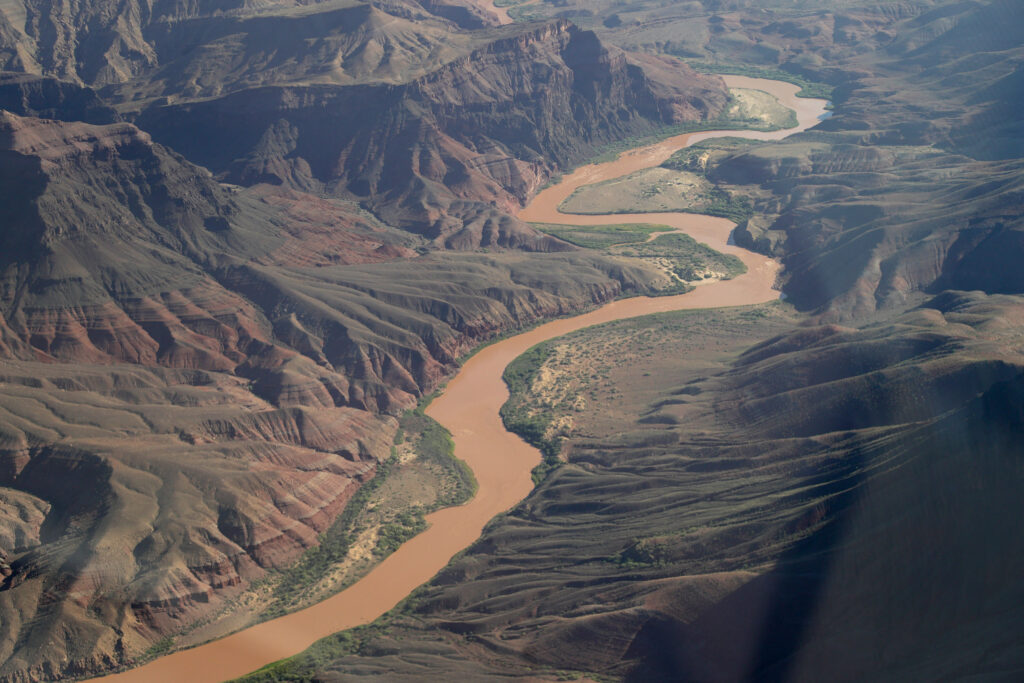 The Colorado River flows through Grand Canyon Village, Ariz., on Sept. 1. Credit: Ian Maule/AFP via Getty Images
