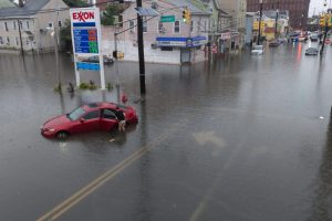 Major flooding hits Paterson, N.J., on Sept. 13. Credit: Lokman Vural Elibol/Anadolu via Getty Images