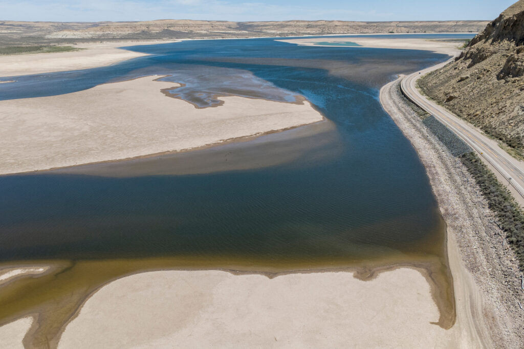The Green River flows into the Fontenelle Reservoir on May 28 near La Barge, Wyo. Credit: Natalie Behring/Getty Images